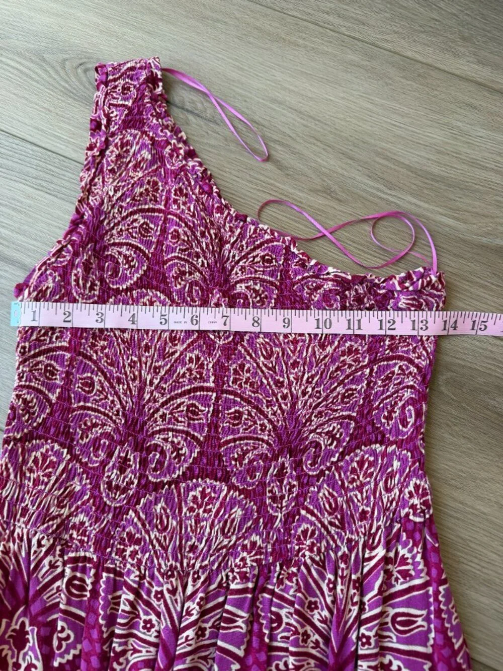 Knox Rose One Shoulder Pink Print Dress S - Picture 6 of 7
